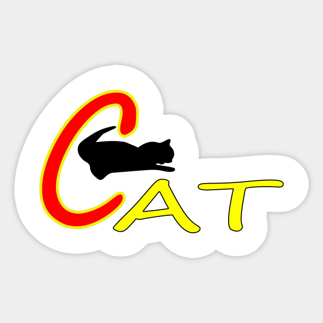 Cat Sticker by Prime Quality Designs